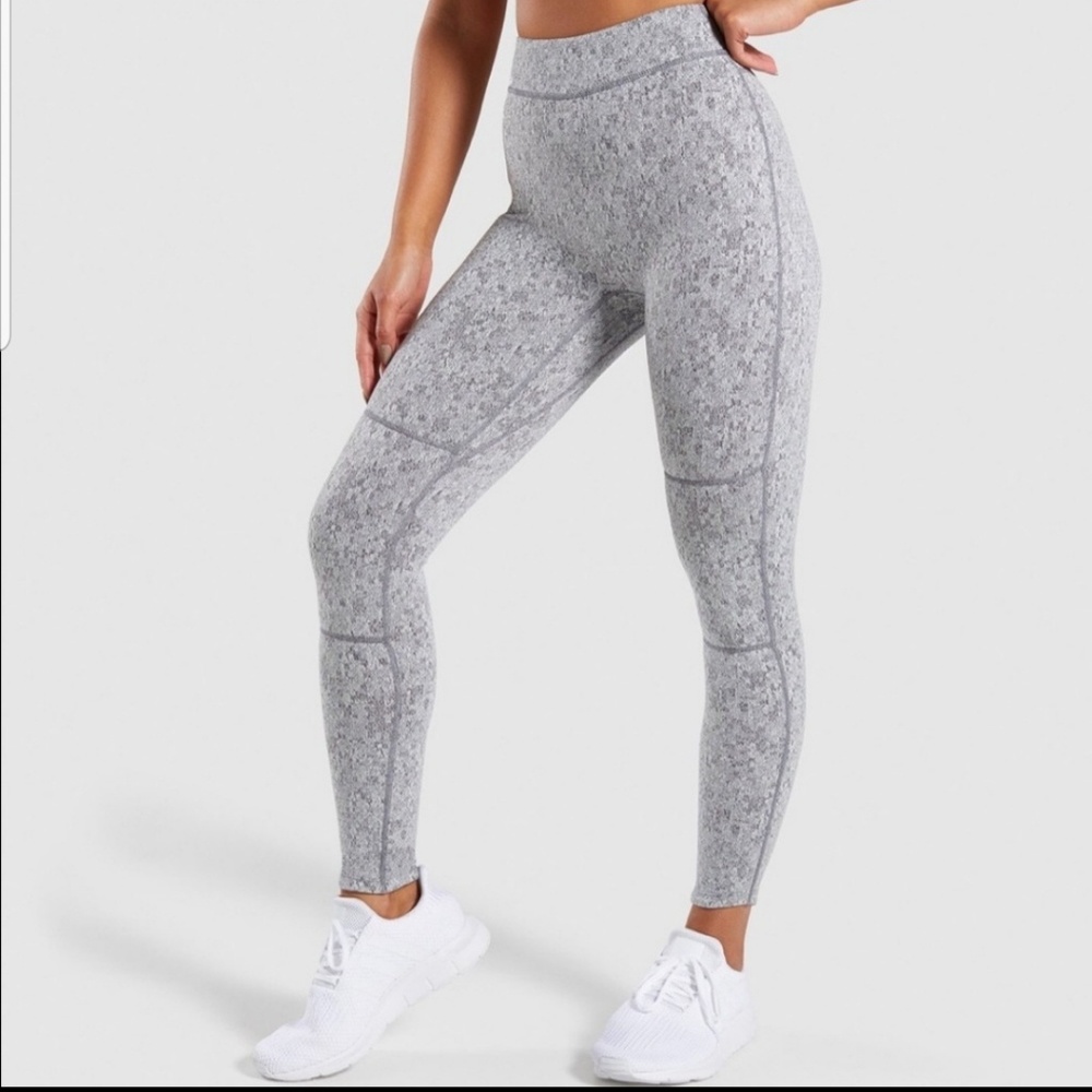 Gym shark fleur texture leggings charcoal